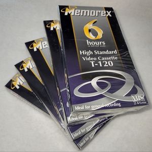 ***SOLD***Lot of 6 Memorex VHS Tapes